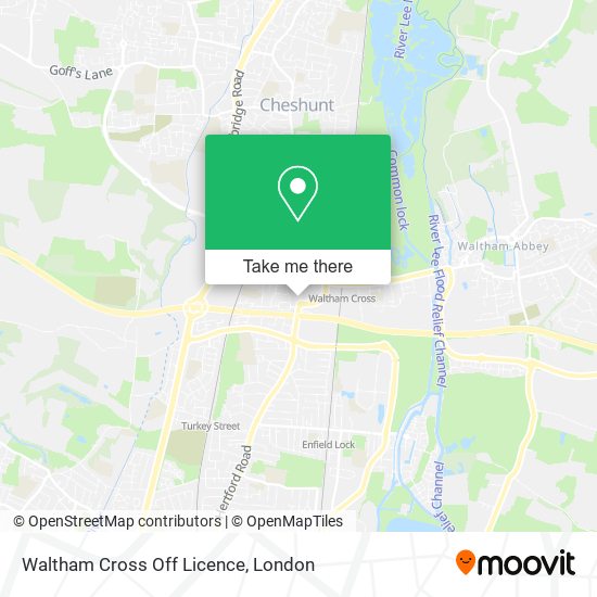 Waltham Cross Off Licence map
