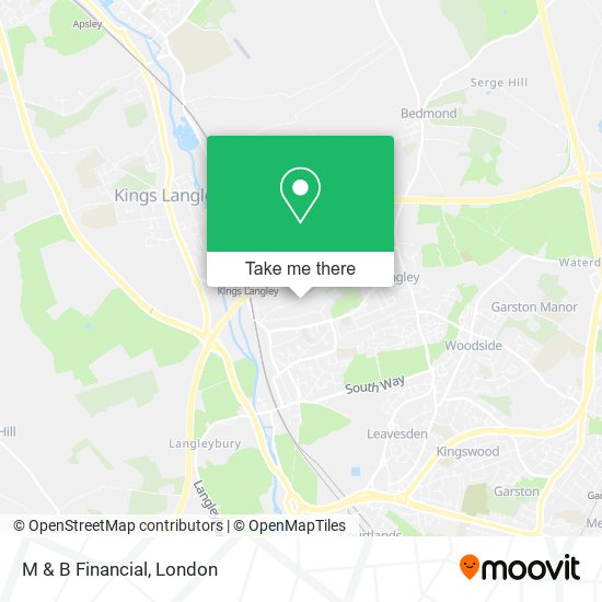 M & B Financial map