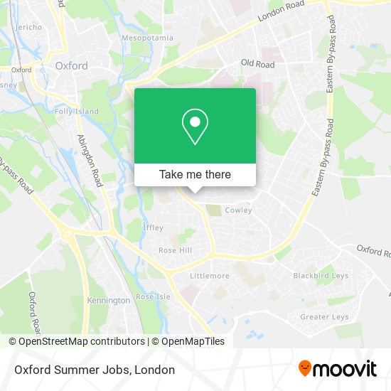 Oxford Summer Jobs map