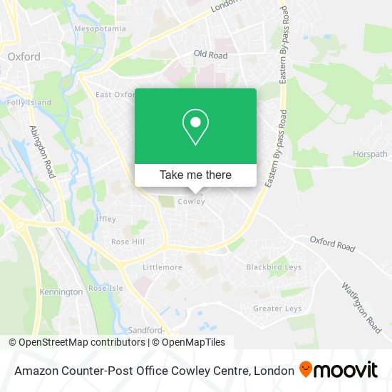 Amazon Counter-Post Office Cowley Centre map