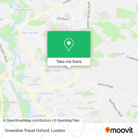 Greenline Travel Oxford map