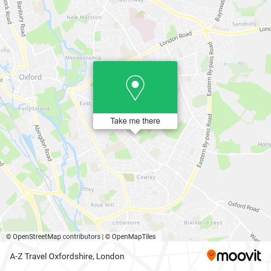 A-Z Travel Oxfordshire map