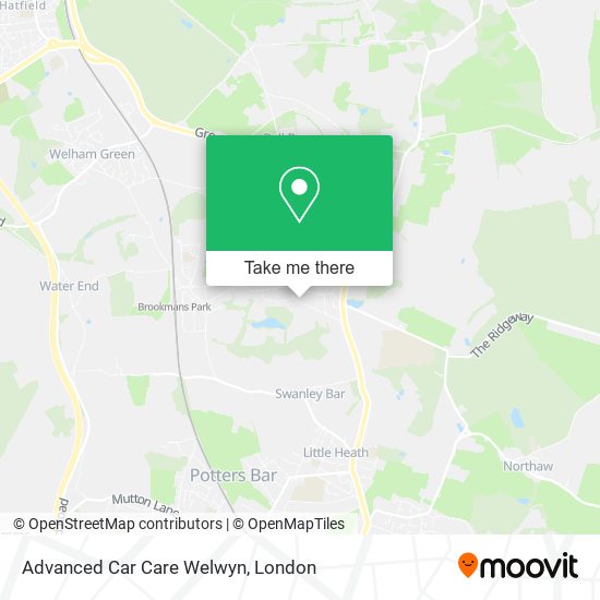 Advanced Car Care Welwyn map
