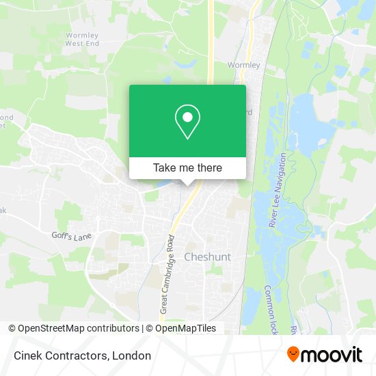 Cinek Contractors map