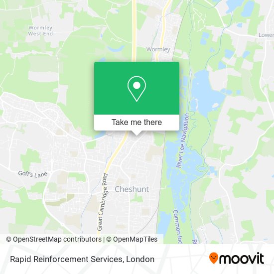Rapid Reinforcement Services map