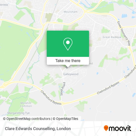 Clare Edwards Counselling map
