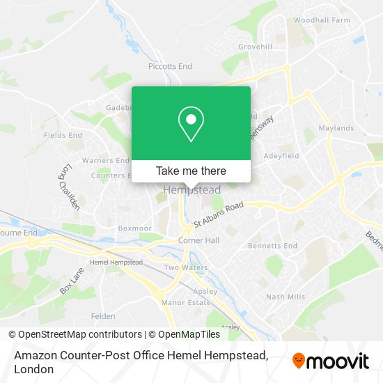 Amazon Counter-Post Office Hemel Hempstead map