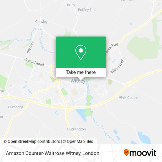 Amazon Counter-Waitrose Witney map