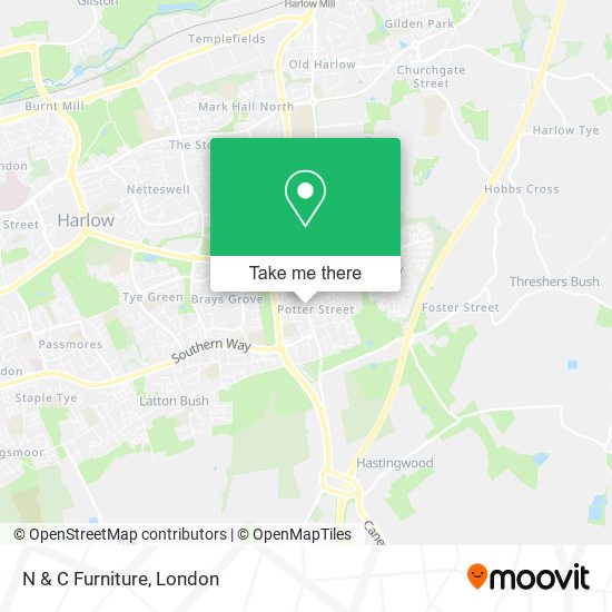 N & C Furniture map