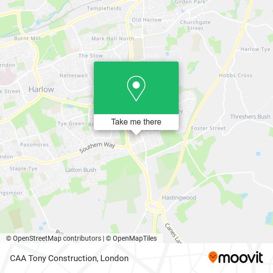 CAA Tony Construction map