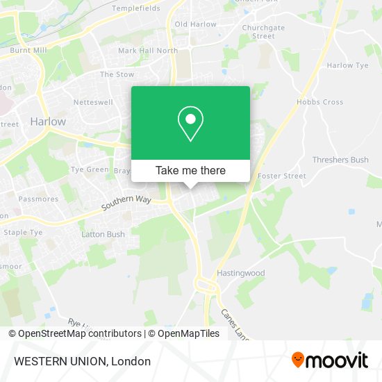 WESTERN UNION map