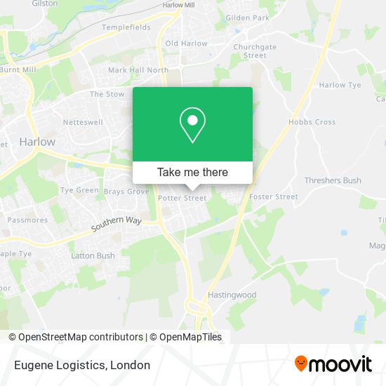 Eugene Logistics map