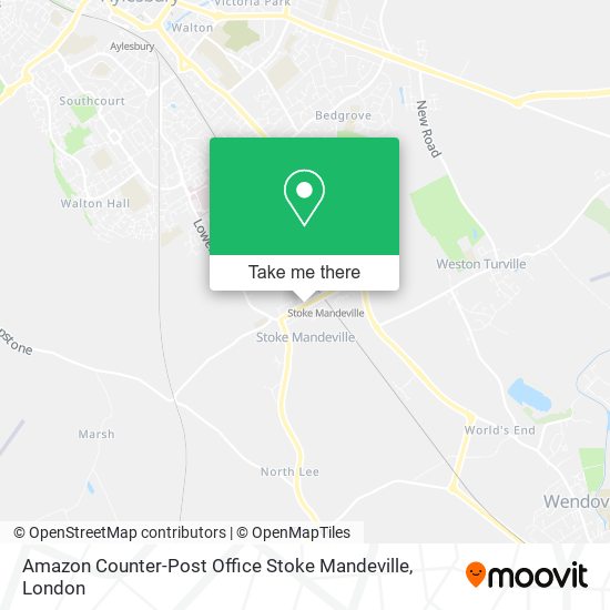 Amazon Counter-Post Office Stoke Mandeville map