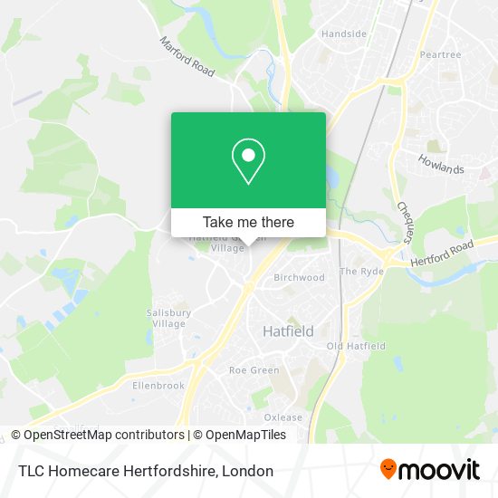 TLC Homecare Hertfordshire map