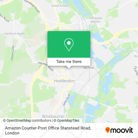 Amazon Counter-Post Office Stanstead Road map
