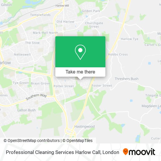 Professional Cleaning Services Harlow Call map