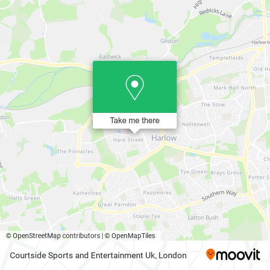 Courtside Sports and Entertainment Uk map