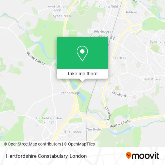 Hertfordshire Constabulary map