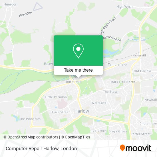 Computer Repair Harlow map