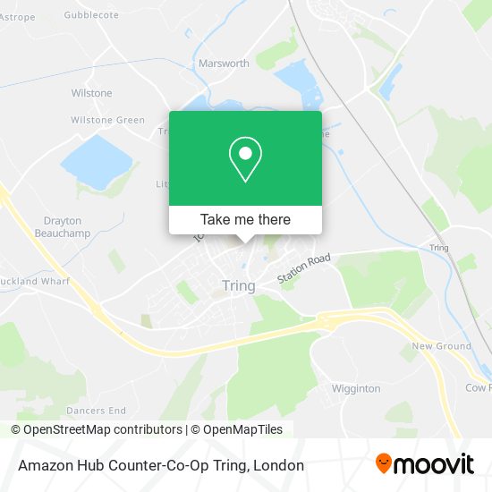 Amazon Hub Counter-Co-Op Tring map