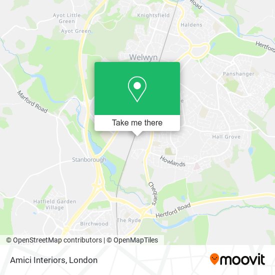 Amici Interiors map