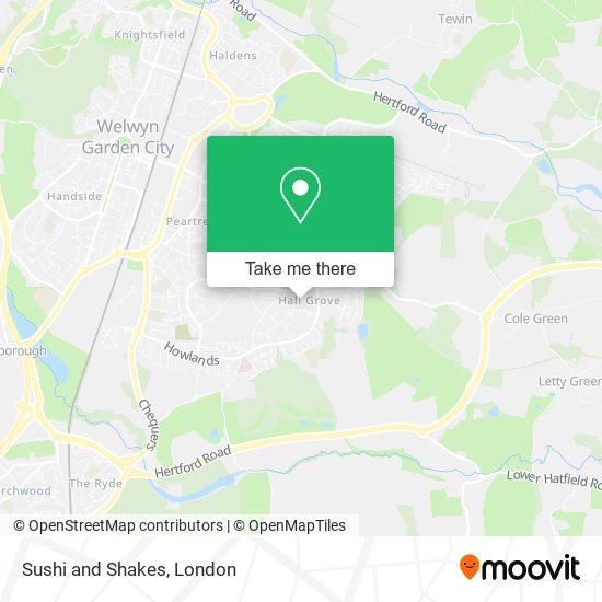Sushi and Shakes map