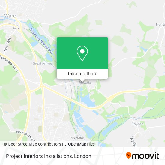 Project Interiors Installations map