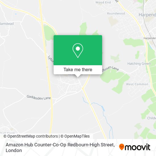 How to get to Amazon Hub CounterCoOp RedbournHigh Street by Bus