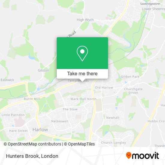 Hunters Brook map