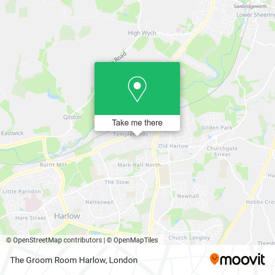 The Groom Room Harlow map