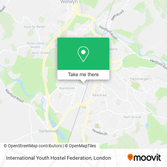 International Youth Hostel Federation map