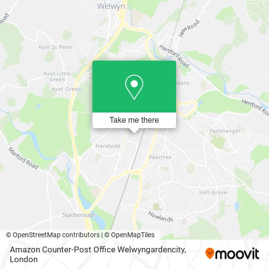 Amazon Counter-Post Office Welwyngardencity map