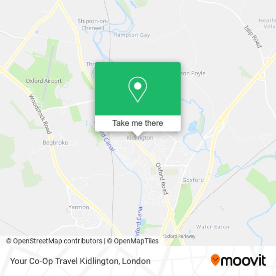 Your Co-Op Travel Kidlington map