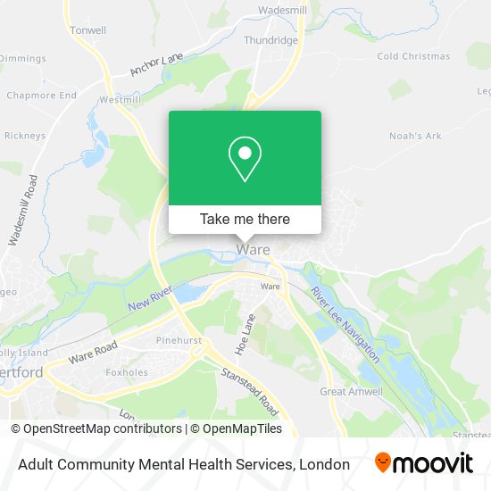 Adult Community Mental Health Services map