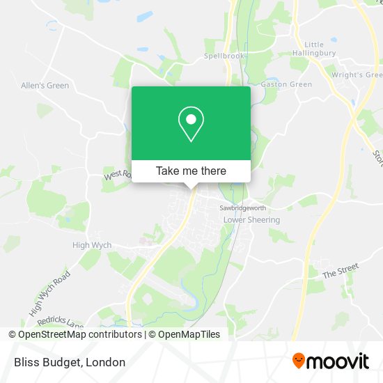 Bliss Budget map