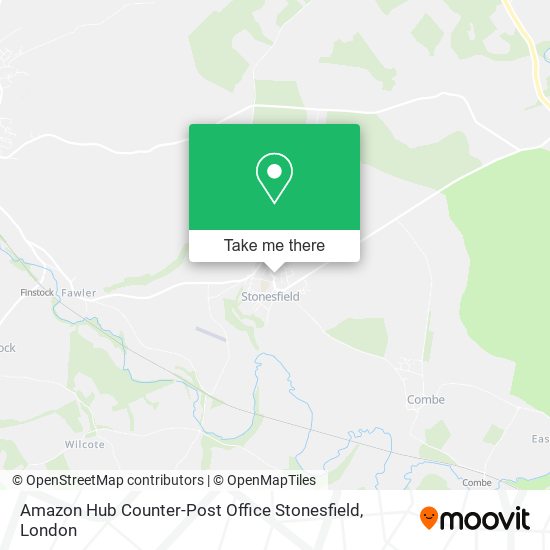 Amazon Hub Counter-Post Office Stonesfield map