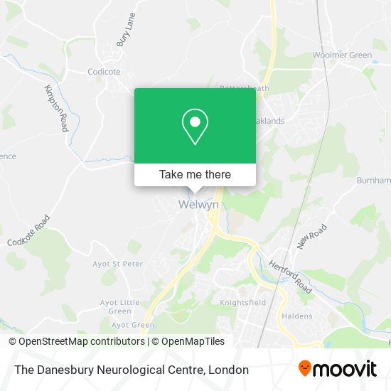 The Danesbury Neurological Centre map