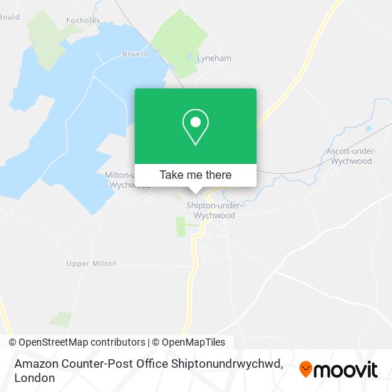 Amazon Counter-Post Office Shiptonundrwychwd map
