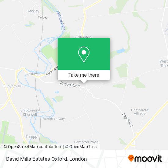 David Mills Estates Oxford map