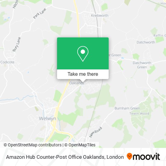 Amazon Hub Counter-Post Office Oaklands map