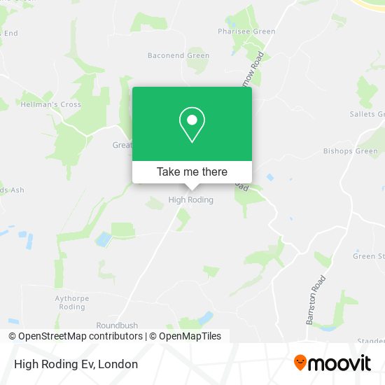 High Roding Ev map