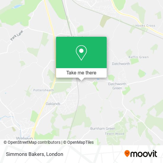 Simmons Bakers map