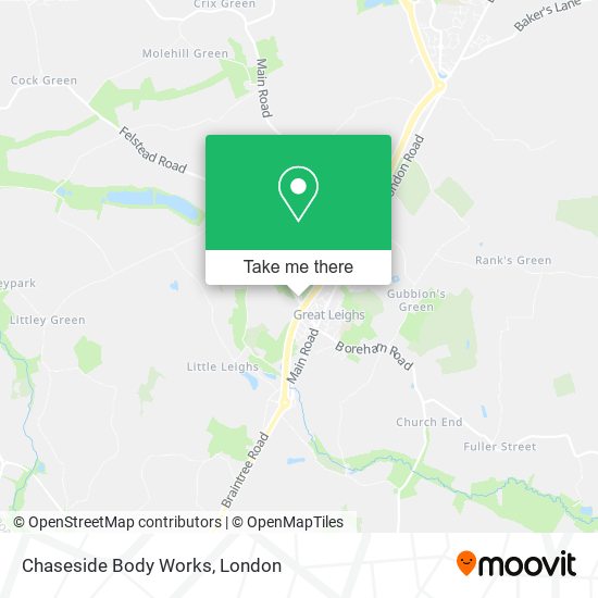 Chaseside Body Works map
