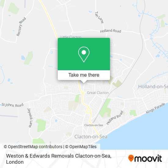 Weston & Edwards Removals Clacton-on-Sea map