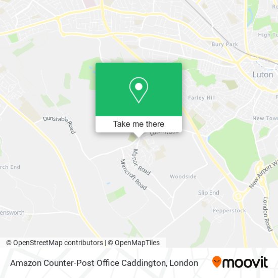 Amazon Counter-Post Office Caddington map