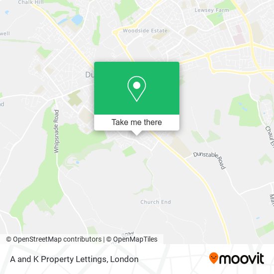A and K Property Lettings map