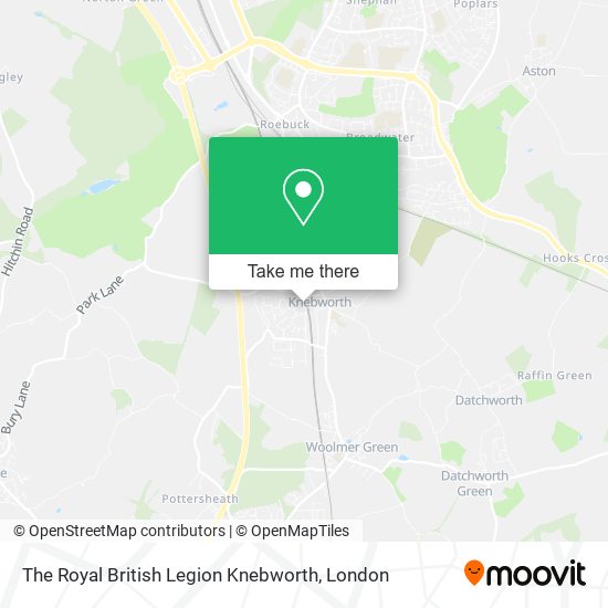 The Royal British Legion Knebworth map