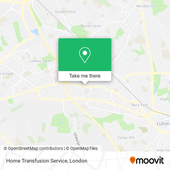 Home Transfusion Service map