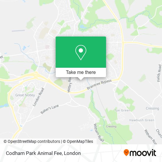 Codham Park Animal Fee map