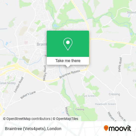Braintree (Vets4pets) map